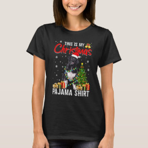 Funny Newfundland Dog Christmas Lights Welpe Dog T-Shirt
