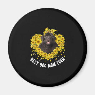 Funny Newfundland Mama Liebe Sunflower Mors Day Magnet
