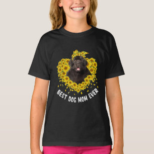 Funny Newfundland Mama Liebe Sunflower Mors Day T-Shirt