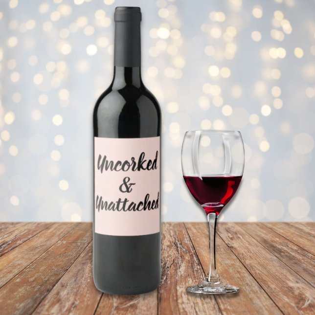 Funny NewSingle Break Up Scheidung Party Weinetikett (Funny Newly Single Break Up Divorce Party Wine Label)