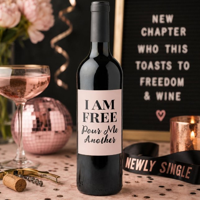Funny NewSingle Scheidung aufbrechen Party Weinetikett (Funny Newly Single Divorce Break Up Party Wine Label)