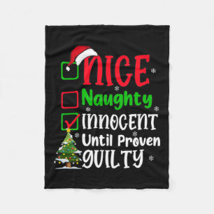 Funny Nice Naughty Innocent Weihnachten Erwachsene Fleecedecke
