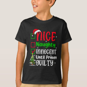 Funny Nice Naughty Innocent Weihnachten Erwachsene T-Shirt