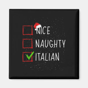 Funny Nice Naughty Italienisch Niedliches Weihnach Magnet
