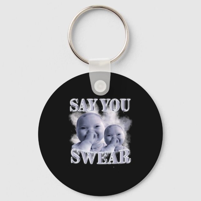 Funny Niche Baby Gen Z Meme Ai Viral Giggling Ai L Schlüsselanhänger (Vorderseite)