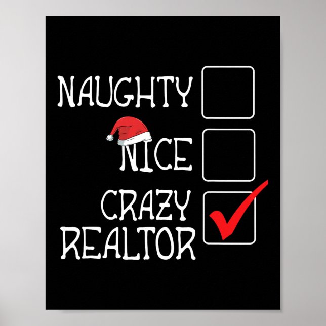 Funny nicht naughty Nicht Nice Ich bin Realtor Mer Poster (Vorne)
