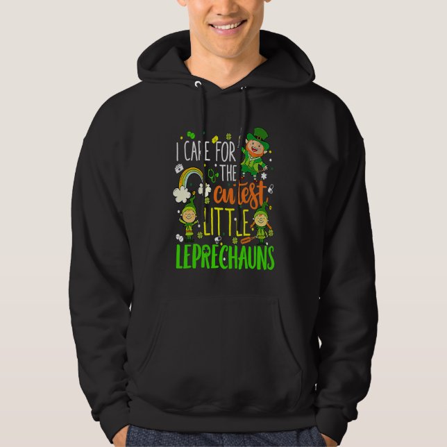 Funny NICU Nurse Care For Little Leprechauns St Pa Hoodie (Vorderseite)