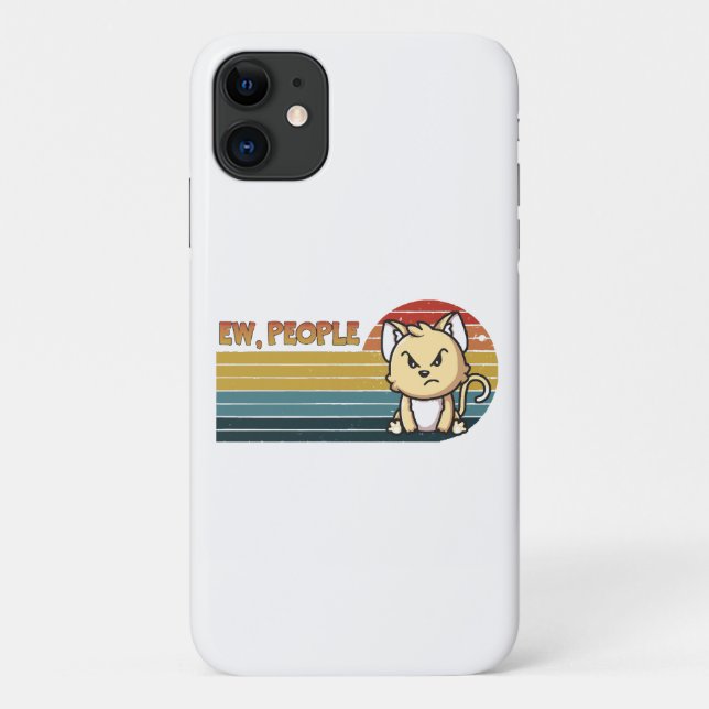 Funny Niedlich Angry Cat People Case-Mate iPhone Hülle (Rückseite)