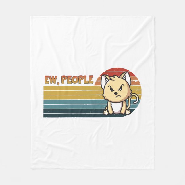 Funny Niedlich Angry Cat People Fleecedecke (Vorderseite)