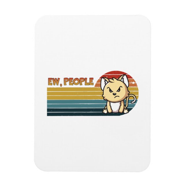 Funny Niedlich Angry Cat People Magnet (Vertikal)