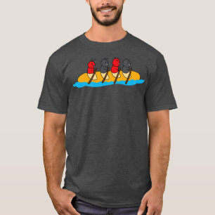 Funny Niedlich Ants Ride Long Bread Kayak Boat T-Shirt