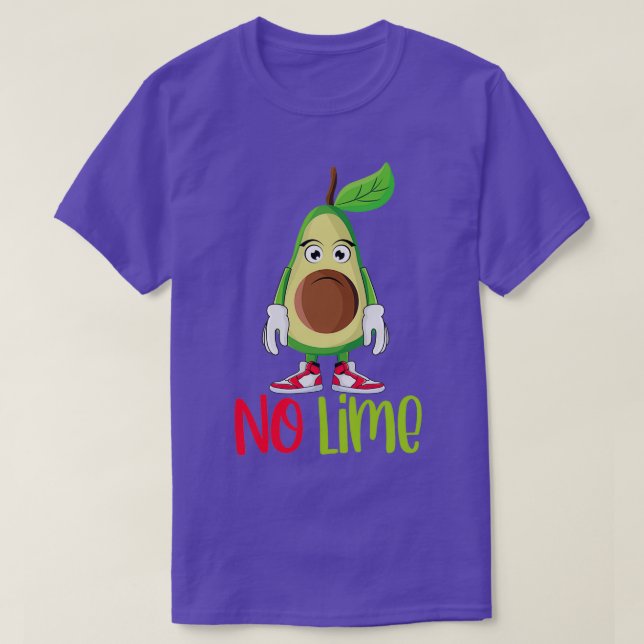 Funny Niedlich Avocado Guacamole Kein Limon T-Shirt (Design vorne)