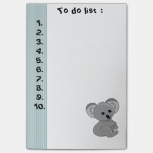 Funny niedlich baby koala" To do list" Post-it Klebezettel