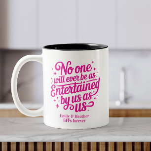 Funny Niedlich Beste Freundinnen Bestie Wirbel Fre Zweifarbige Tasse