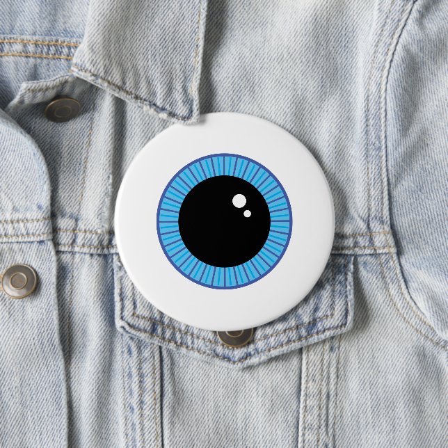 Funny Niedlich Blue Eyeball Button (Beispiel)