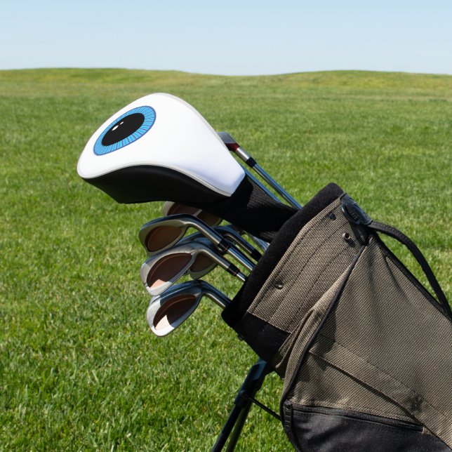 Funny Niedlich Blue Eyeball Golf Headcover (In SItu)