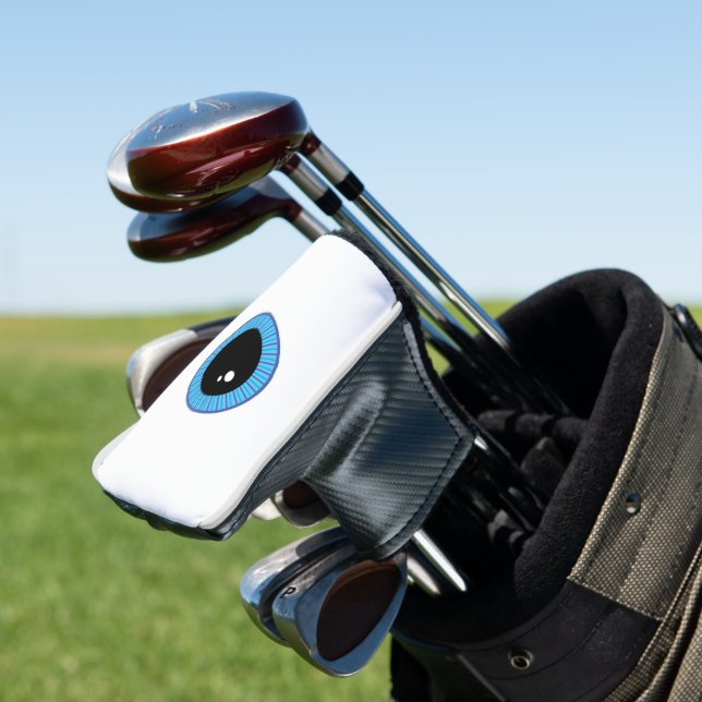 Funny Niedlich Blue Eyeball Golf Headcover (In Situ)