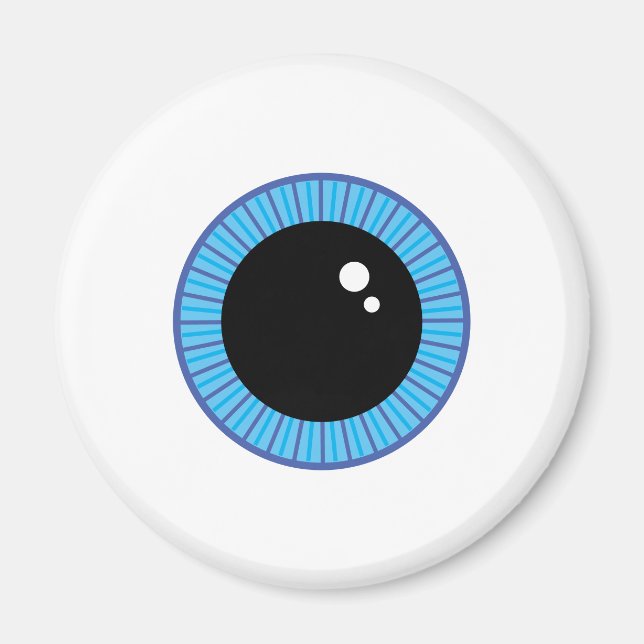 Funny Niedlich Blue Eyeball Magnet (Vorne)