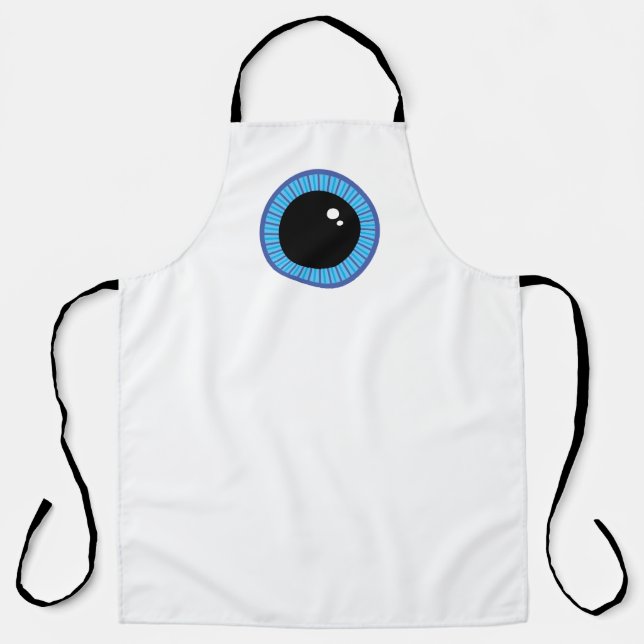 Funny Niedlich Blue Eyeball Schürze (Vorderseite)