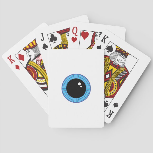 Funny Niedlich Blue Eyeball Spielkarten (Rückseite)