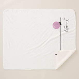 Funny Niedlich Bubblegum Birds on a Wire White Sherpadecke