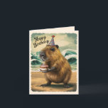 Funny Niedlich Capybara Happy Birthday Dankeskarte<br><div class="desc">Einweihung meiner lustigen Niedlichen Capybara Happy Birthday Foldet Card! Diese reizvolle Karte verbindet die Laune einer charmanten Capybara mit einem herzlichen Geburtstagsgruß. Mit einem Vintag inspirierten Design erinnert diese Karte an ein Gefühl der Nostalgie und bringt ein Lächeln ins Gesicht Ihres Liebsten. Ideal für Capybara-Fans und alle, die eine Touch...</div>