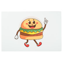 Funny Niedlich Cartoon Burger Illustration