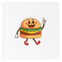 Funny Niedlich Cartoon Burger Illustration