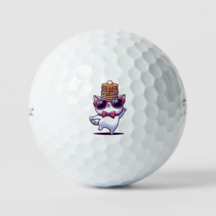 Funny niedlich cat Balancing Pancstack Golfball