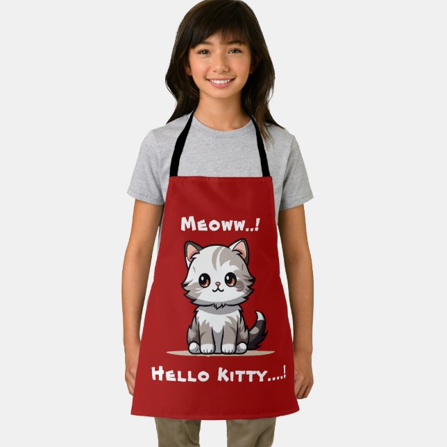 Funny Niedlich Cat Catmas Spaß Schürze (Insitu)