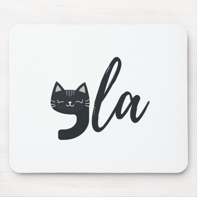 Funny Niedlich Cat Comma La Funny Kamala Harris Pr Mousepad (Vorne)