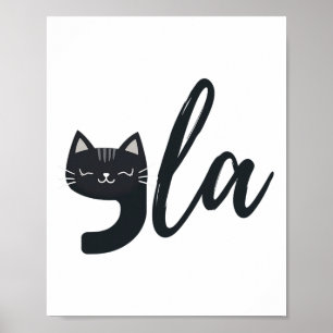 Funny Niedlich Cat Comma La Funny Kamala Harris Pr Poster