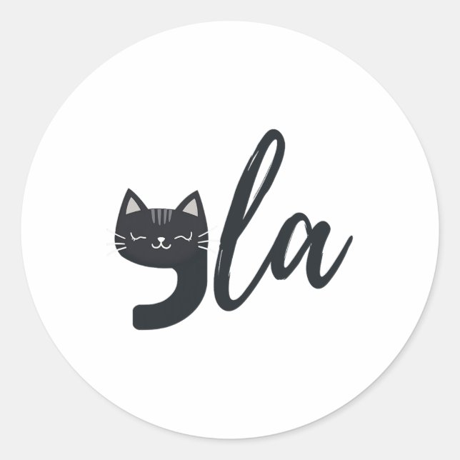 Funny Niedlich Cat Comma La Funny Kamala Harris Pr Runder Aufkleber (Vorderseite)