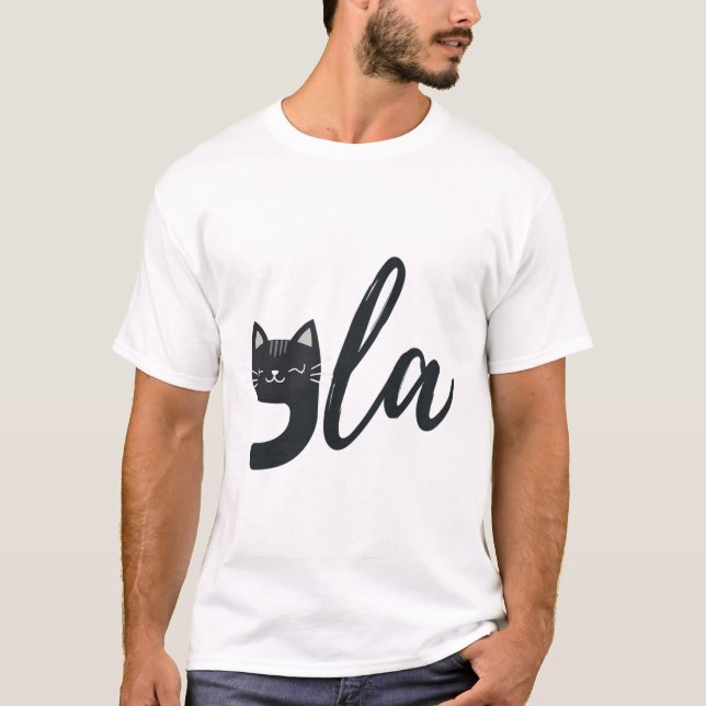 Funny Niedlich Cat Comma La Funny Kamala Harris Pr T-Shirt (Vorderseite)