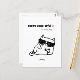 Funny Niedlich Cat Geburtstagskarte Personalisiert Postkarte
