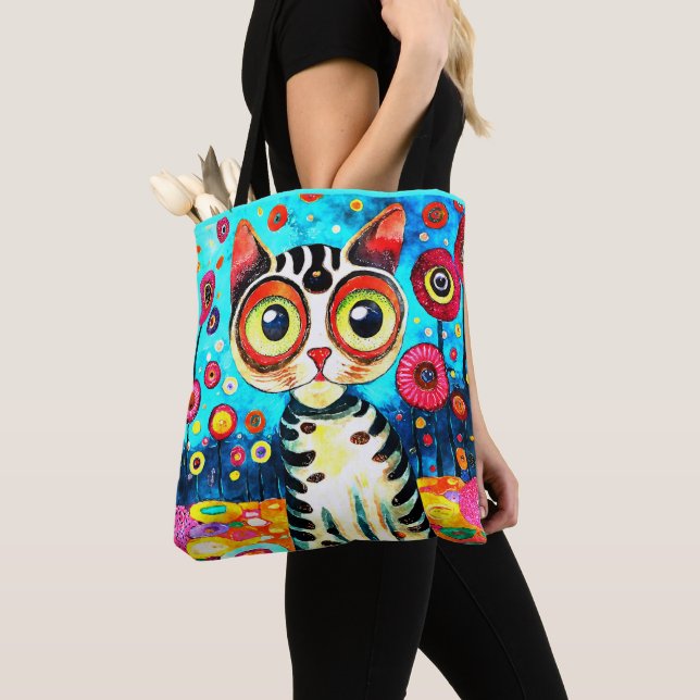FUNNY NIEDLICH CAT MIT GROSSEN AUGEN ABSTRACT DESI (Von Nahem)