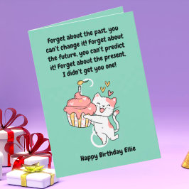 Funny Niedlich Cat Moderne Geburtstagskarte Karte