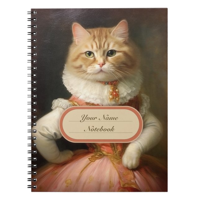 Funny Niedlich Cat Notebook Notizblock (Vorderseite)