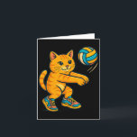 Funny Niedlich Cat Volleyball Player Fan T-Shirt T Karte<br><div class="desc">Funny Niedlich Cat Volleyball Fan T-Shirt Trainerteam</div>
