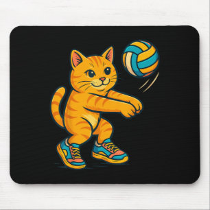 Funny Niedlich Cat Volleyball Player Fan T-Shirt T Mousepad