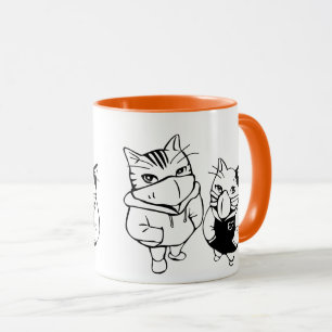 Funny Niedlich Cat Wear Gesichtsmaske - Playful Fe Tasse