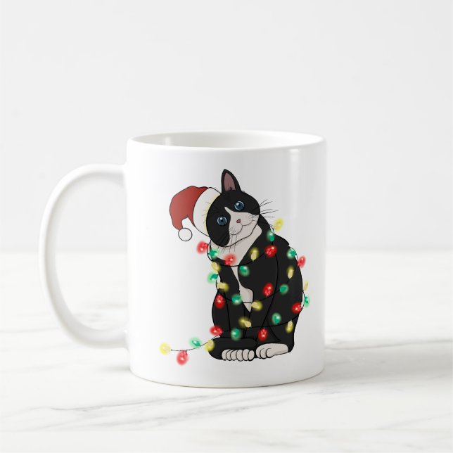 Funny Niedlich Catmas Cat Kaffeetasse (Links)