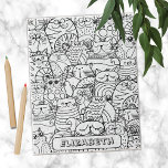 Funny Niedlich Cats Zen Doodle Coloring Individuel Puzzle<br><div class="desc">Individuelle Name-Farbpuzzle mit einer duftenden Zen-Doodle-Menschenmenge lustiger Katzen zum Entspannen von Farben für Kinder oder Erwachsene, Spaß für Katzenliebhaber.</div>