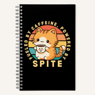 Funny Niedlich Chat Animal Coffee Quote Retro Suns Notizbuch