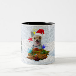 Funny, Niedlich Chihuahua Dog Yappy Weihnachten Zweifarbige Tasse