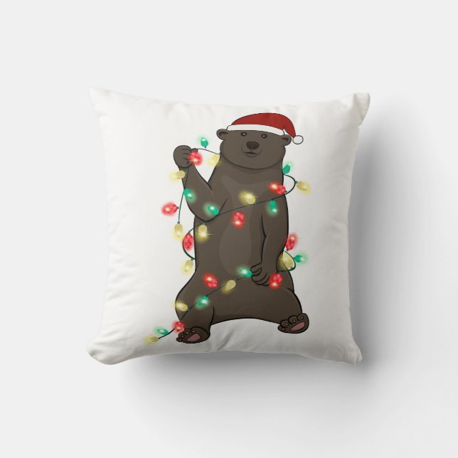 Funny Niedlich Christmas Bear Kissen (Vorderseite)