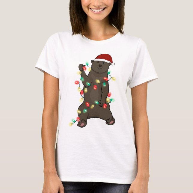 Funny Niedlich Christmas Bear T-Shirt (Vorderseite)
