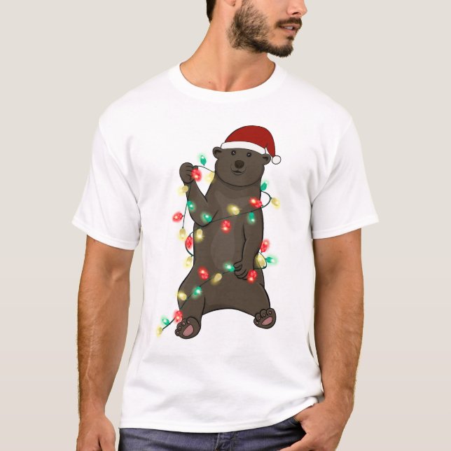Funny Niedlich Christmas Bear T-Shirt (Vorderseite)