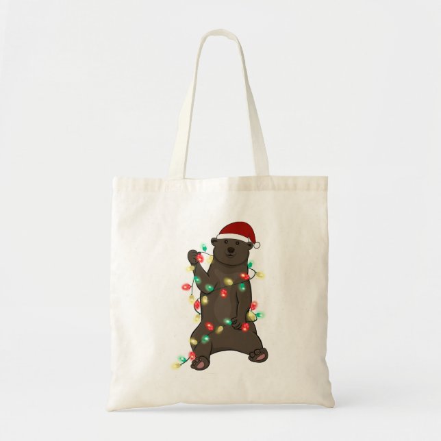 Funny Niedlich Christmas Bear Tragetasche (Vorne)