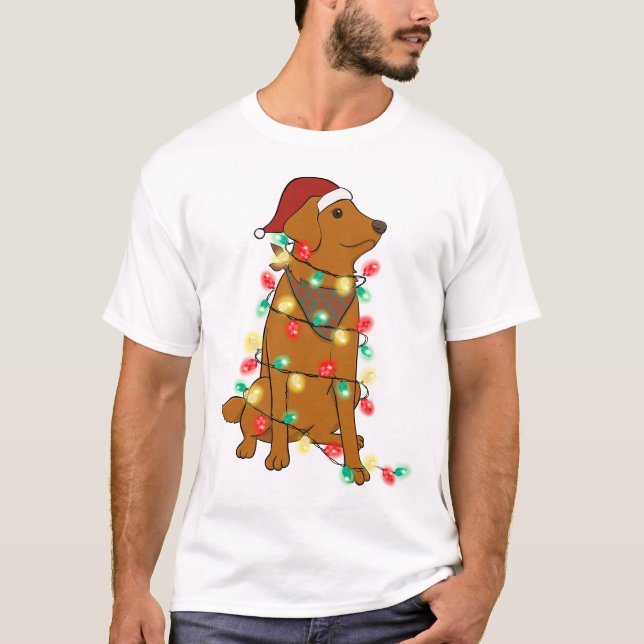 Funny Niedlich Christmas Dog T-Shirt (Vorderseite)